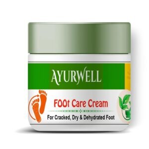 AyurWell Foot Care Cream for Cracked, Dry, Dehydrated Foot, Heels and Hands, For Winter, Seasonal, Detergent and All Type of Allergy