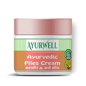 AyurWell Ayurvedic Piles Care Cream Malam Ointment | Vein Health, Fissure, Fistula and Hemorrhoid Relief | Reduces Swelling, itching & Eases Discomfort