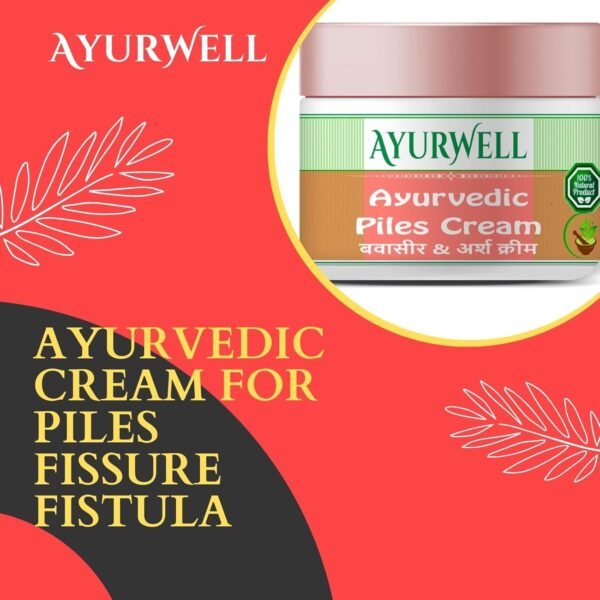 AyurWell Ayurvedic Piles Care Cream Malam Ointment | Vein Health, Fissure, Fistula and Hemorrhoid Relief | Reduces Swelling, itching & Eases Discomfort - Image 2