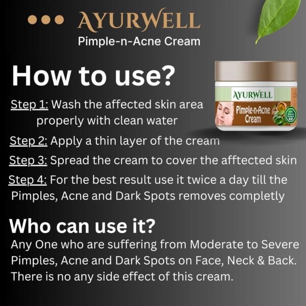 AyurWell Anti Acne Cream, Anti Pimple Treatment - Image 5