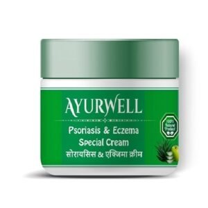 AyurWell Psoriasis Cream | Natural Formula for Psoriatic, Dry Itchy Skin | Itching, Flakes, Redness | Helps Retain Moisture | Psoriasis Body Cream