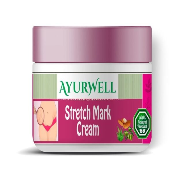 AyurWell Cream for Stretch Marks | Scar Removal | Pregnancy Stretch Marks | Uneven Skin Tone | Vitamin E | For All Skin Types